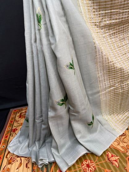 Pure Muga Tussar silk sarees
