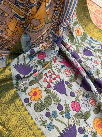 Silkcotton Penkalamkari Saree