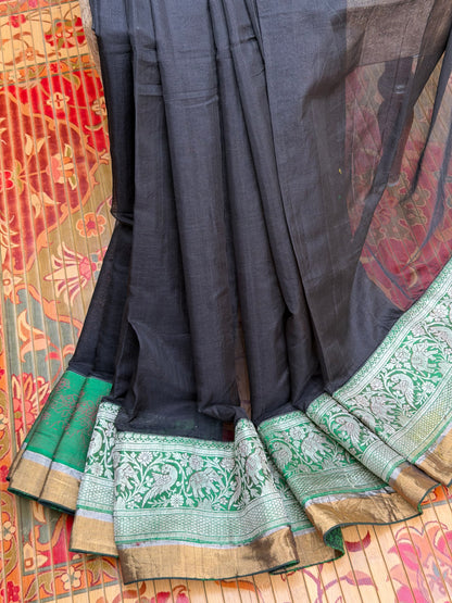Fusion of Chanderi Silk Saree