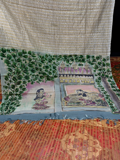Pure Muga Tussar silk sarees