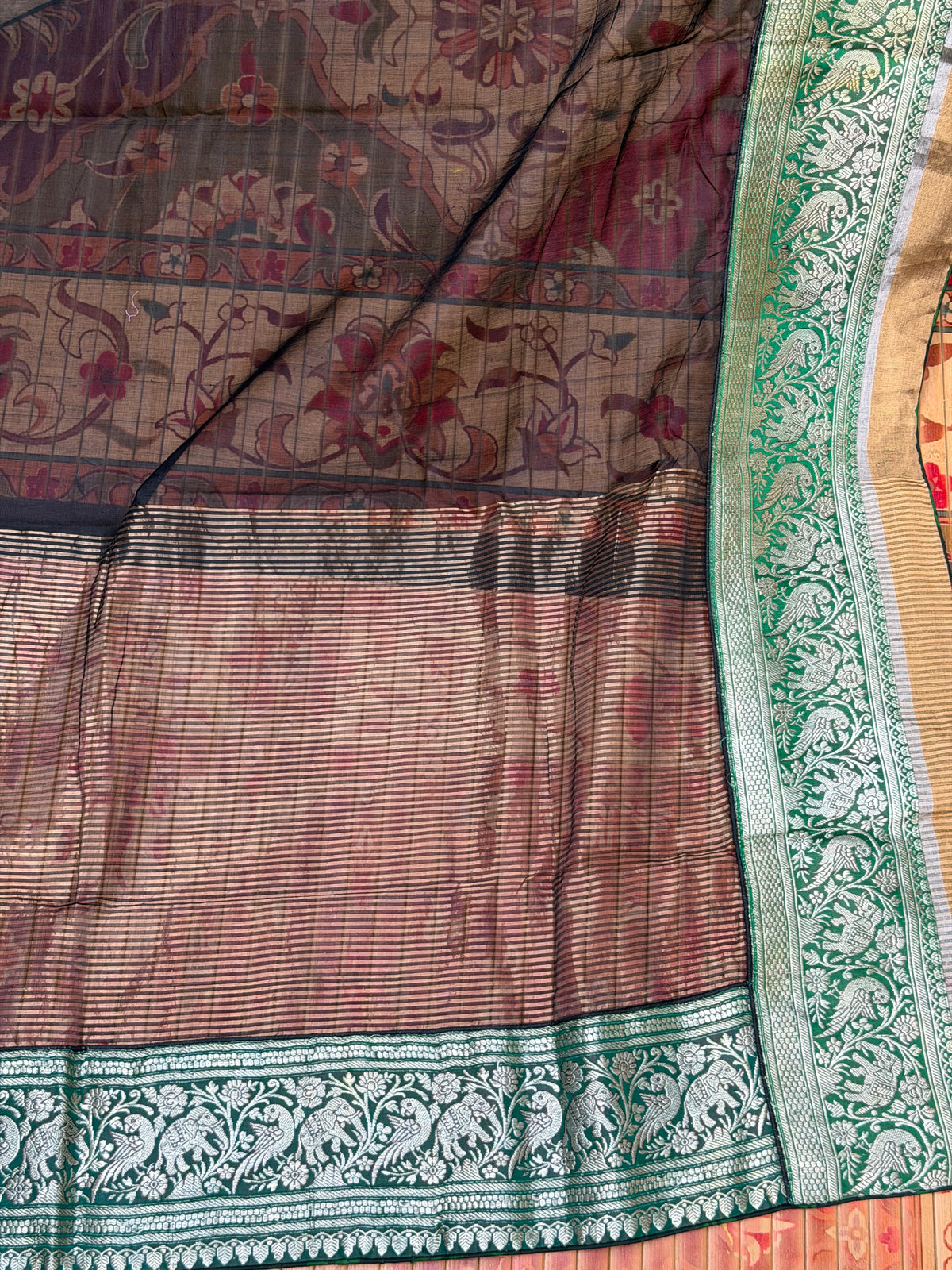 Fusion of Chanderi Silk Saree