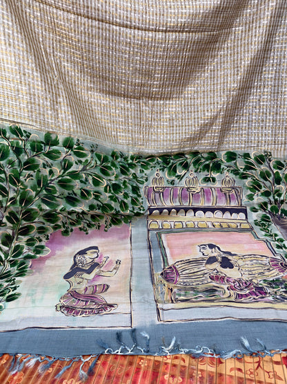 Pure Muga Tussar silk sarees