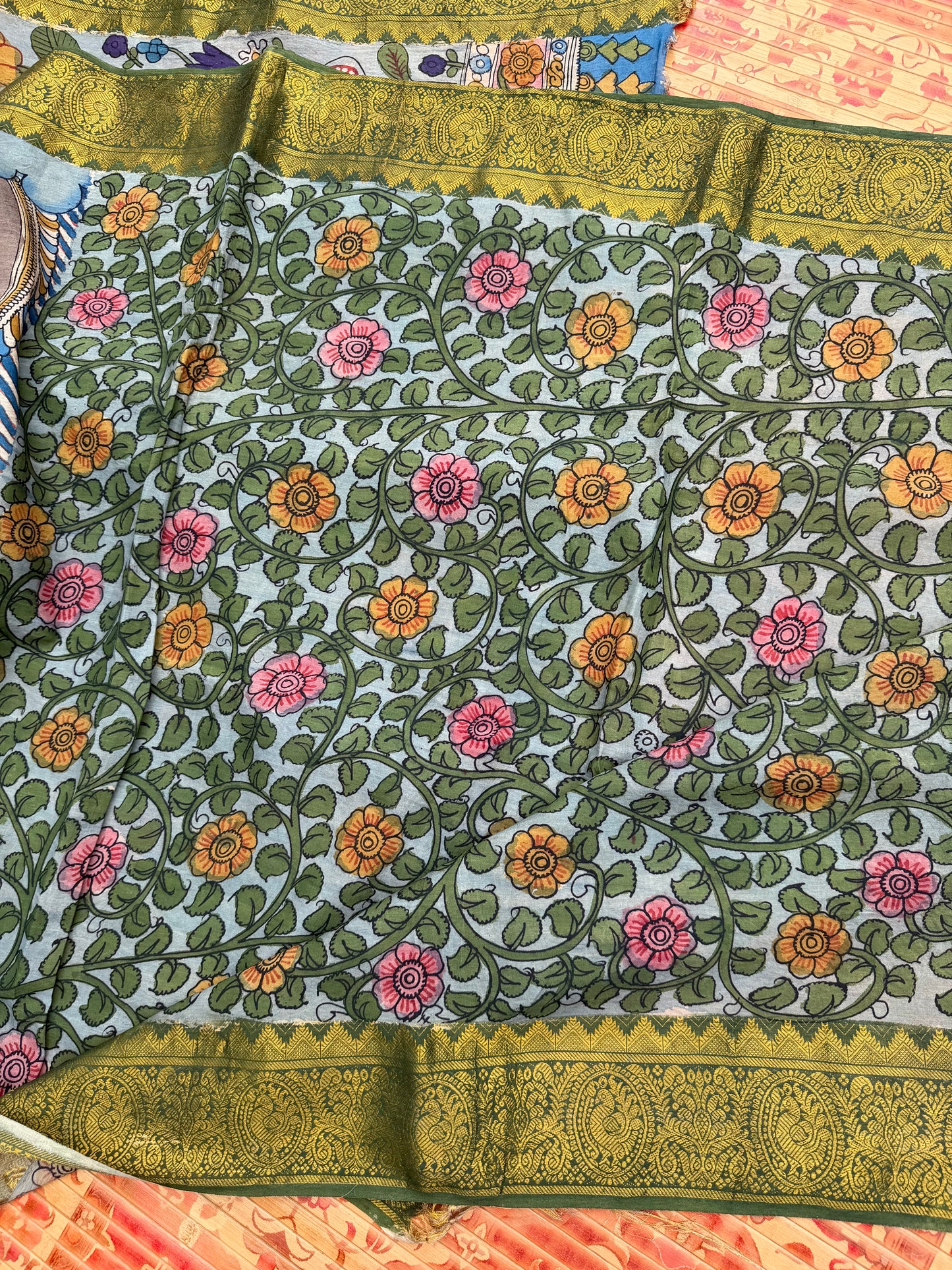 Silkcotton Penkalamkari Saree