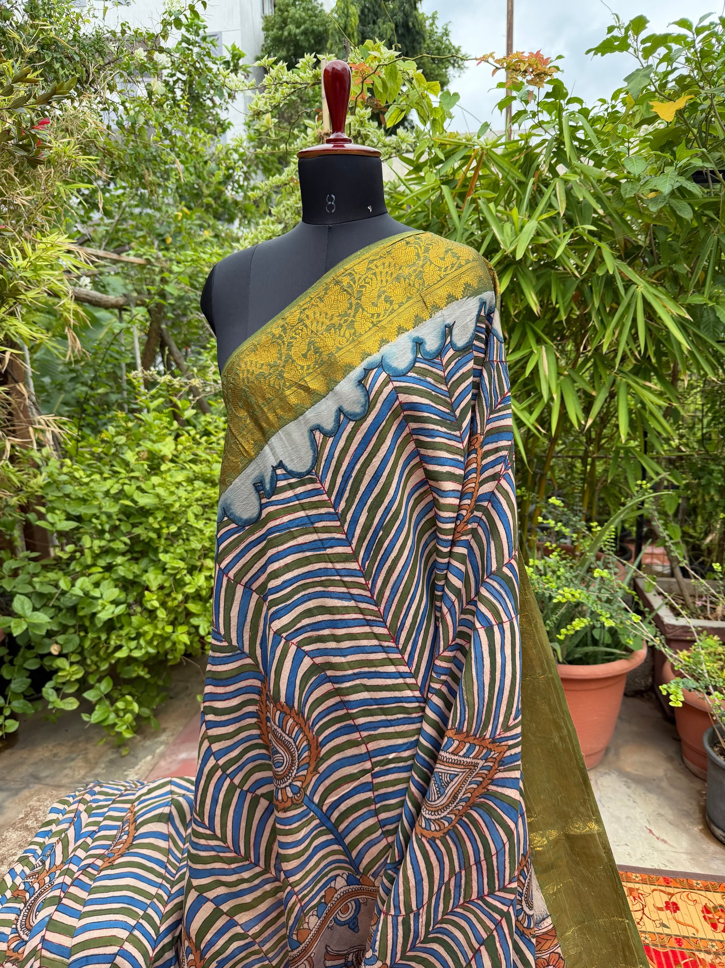Silkcotton Penkalamkari Saree