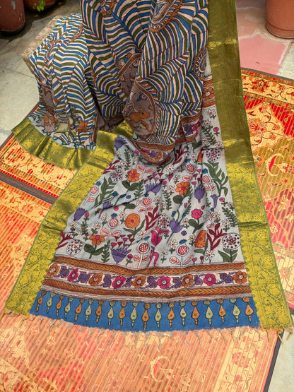 Silkcotton Penkalamkari Saree