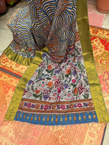 Silkcotton Penkalamkari Saree