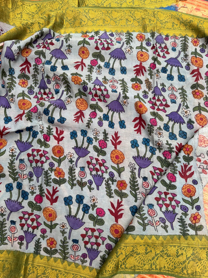 Silkcotton Penkalamkari Saree