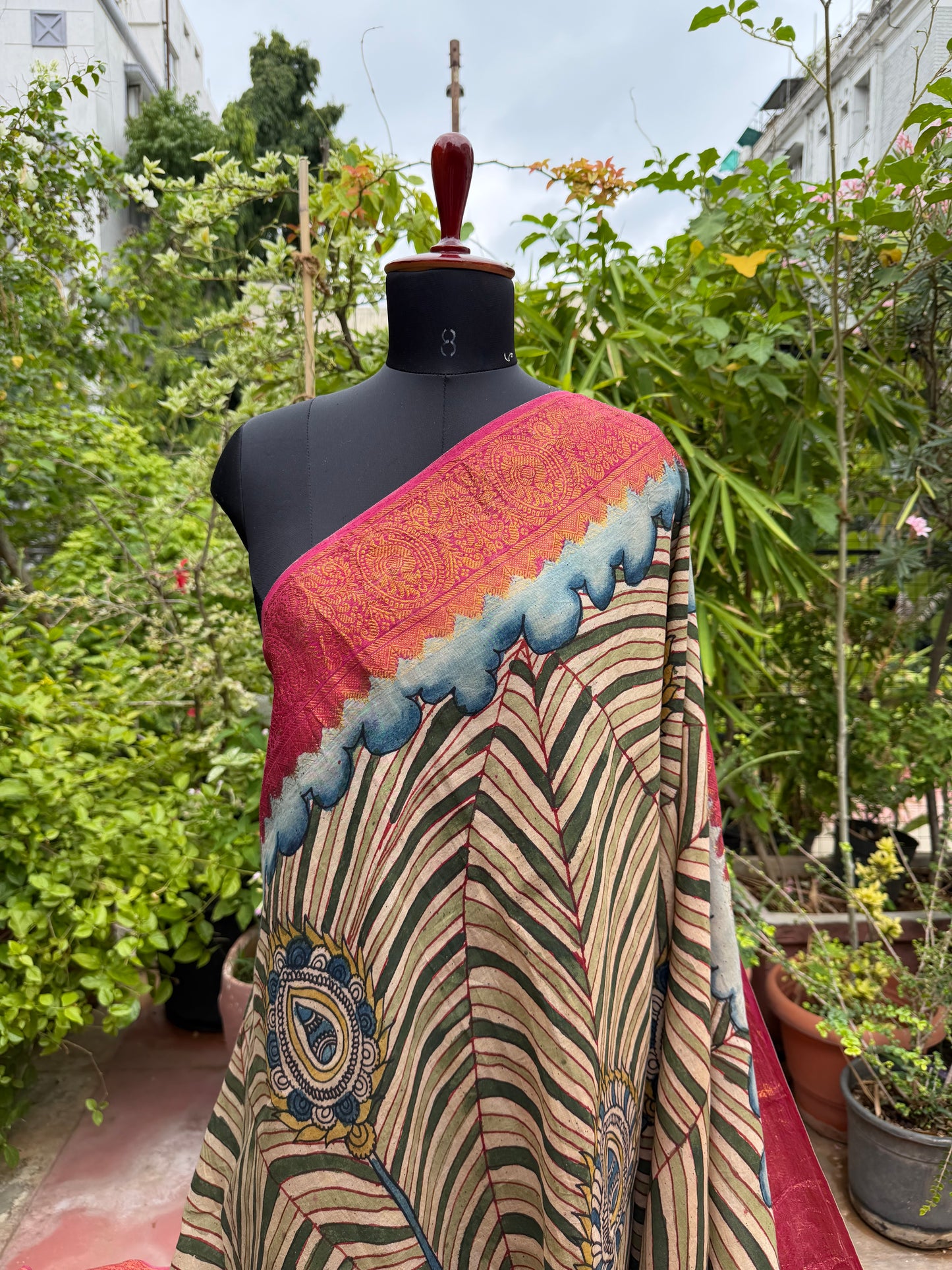 Silkcotton Penkalamkari Saree