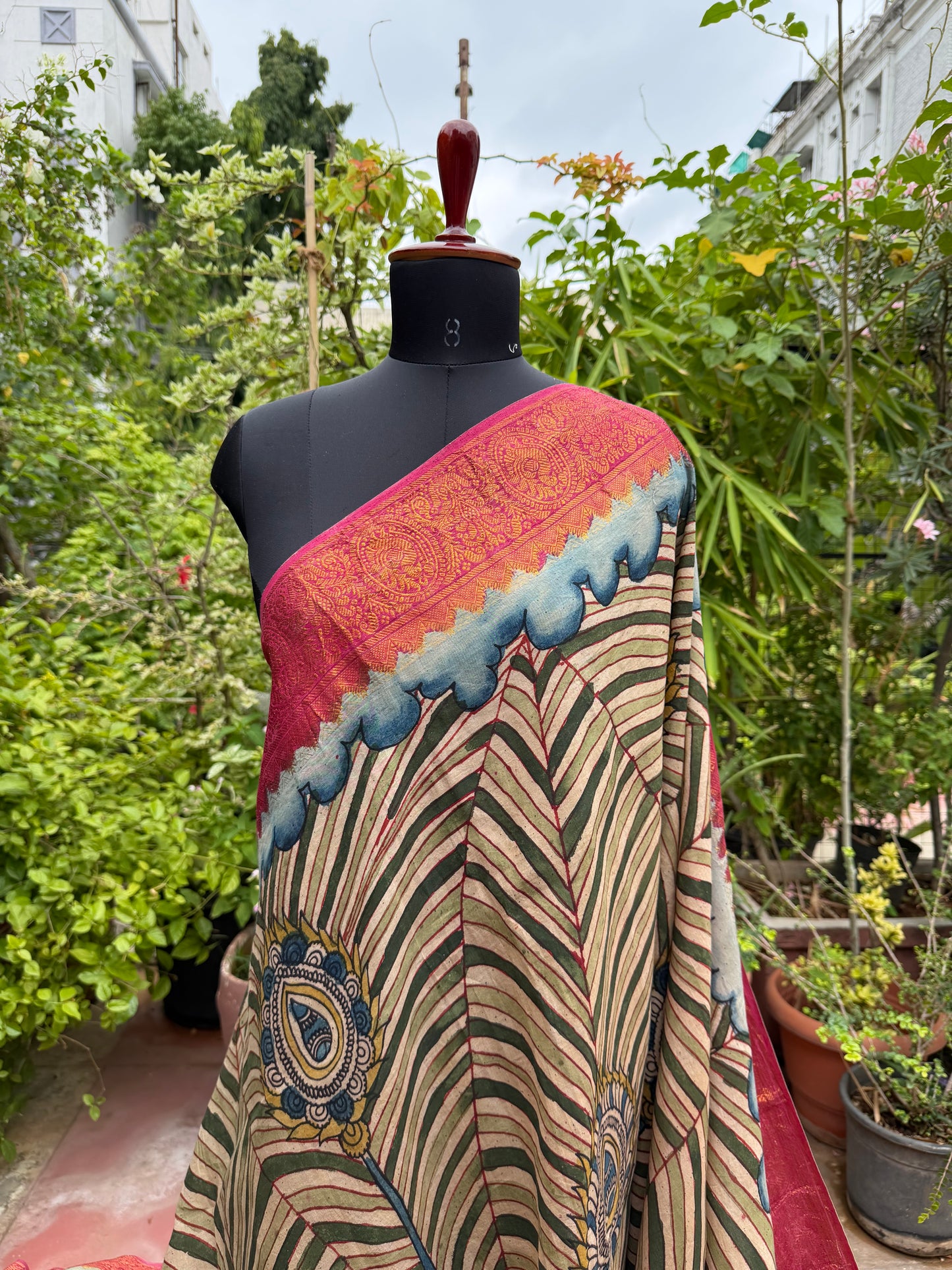Silkcotton Penkalamkari Saree