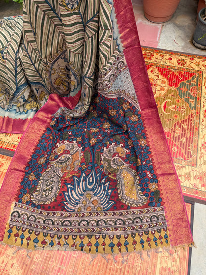 Silkcotton Penkalamkari Saree
