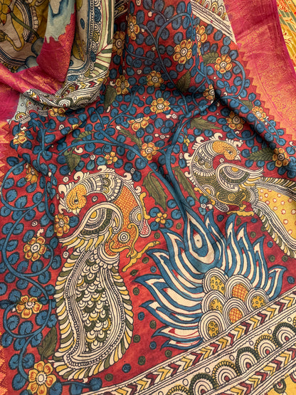 Silkcotton Penkalamkari Saree
