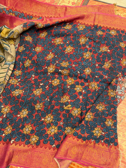 Silkcotton Penkalamkari Saree