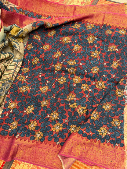 Silkcotton Penkalamkari Saree