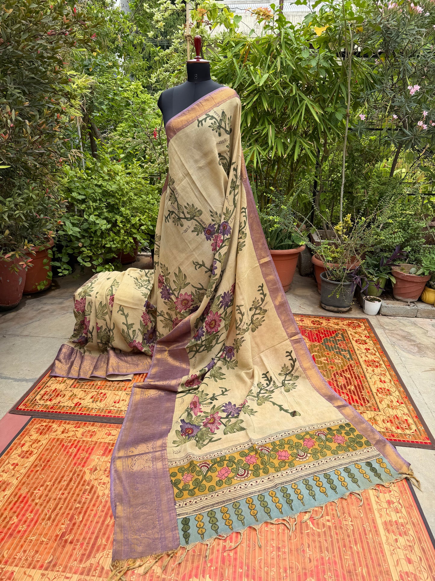Silkcotton Penkalamkari Saree