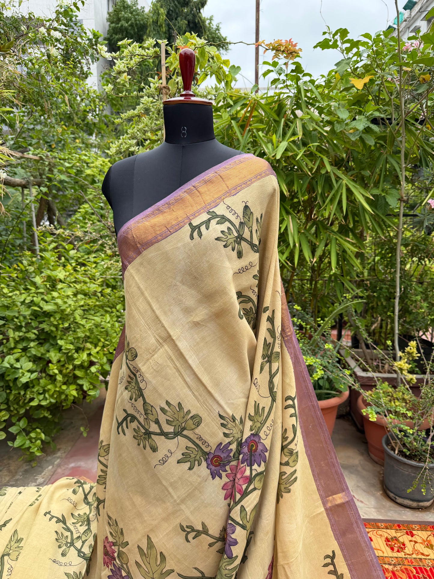 Silkcotton Penkalamkari Saree