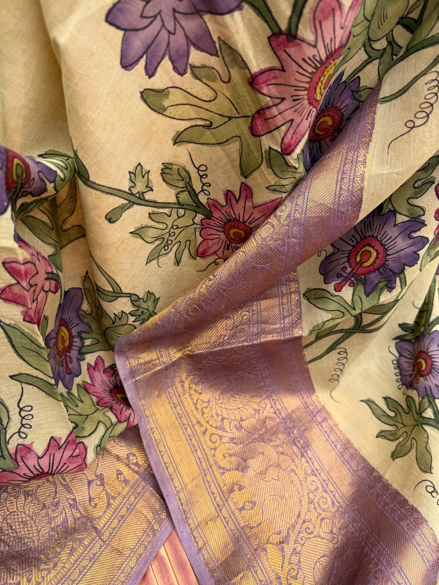 Silkcotton Penkalamkari Saree