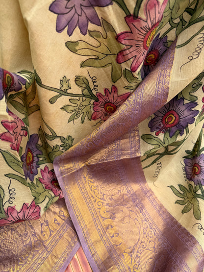 Silkcotton Penkalamkari Saree