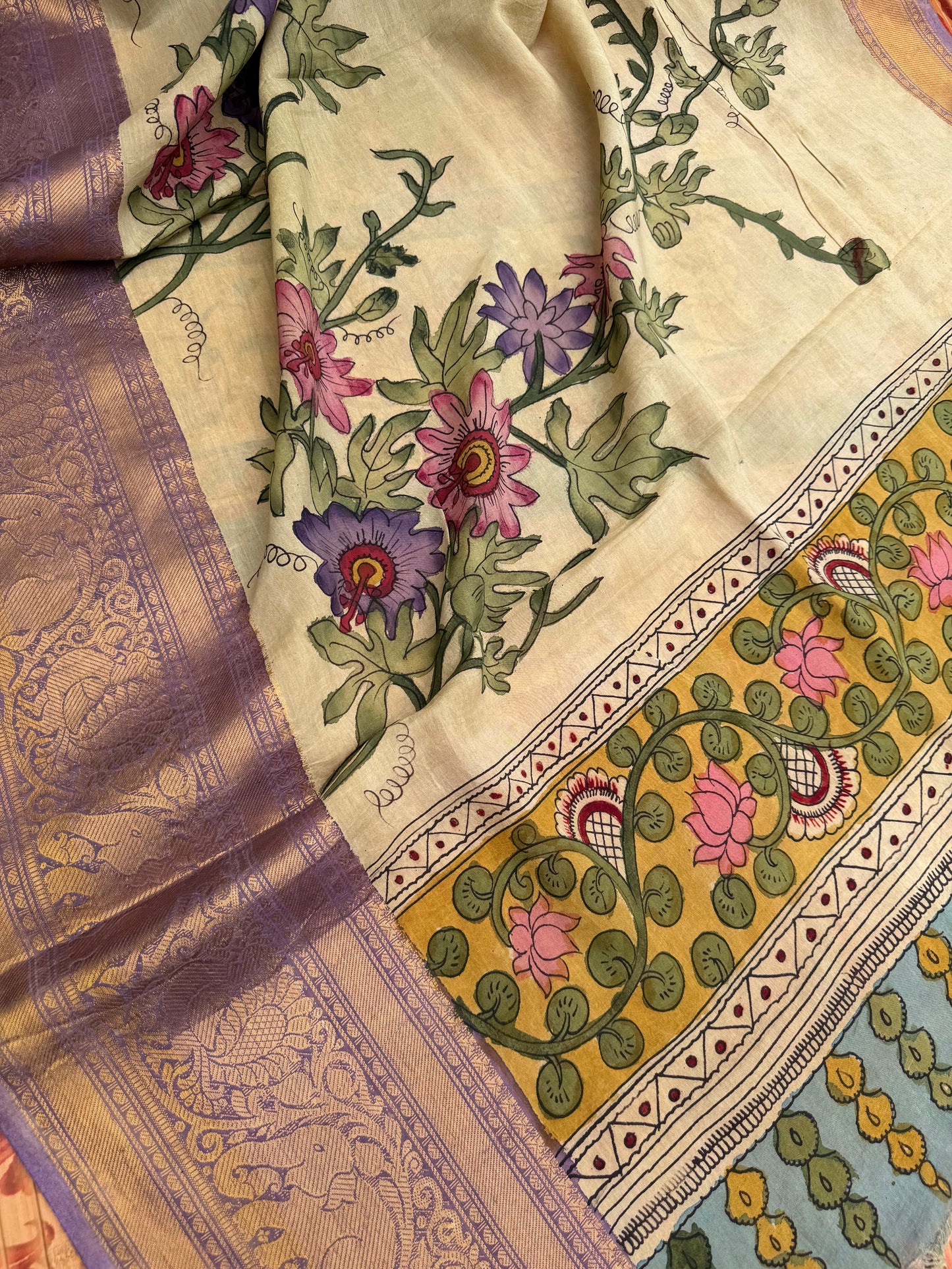 Silkcotton Penkalamkari Saree