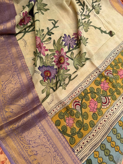 Silkcotton Penkalamkari Saree