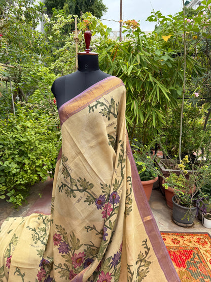 Silkcotton Penkalamkari Saree