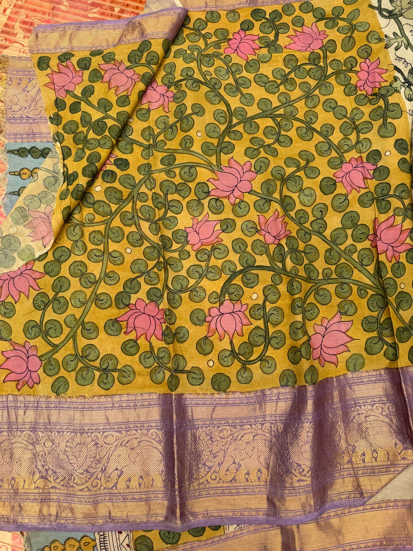 Silkcotton Penkalamkari Saree