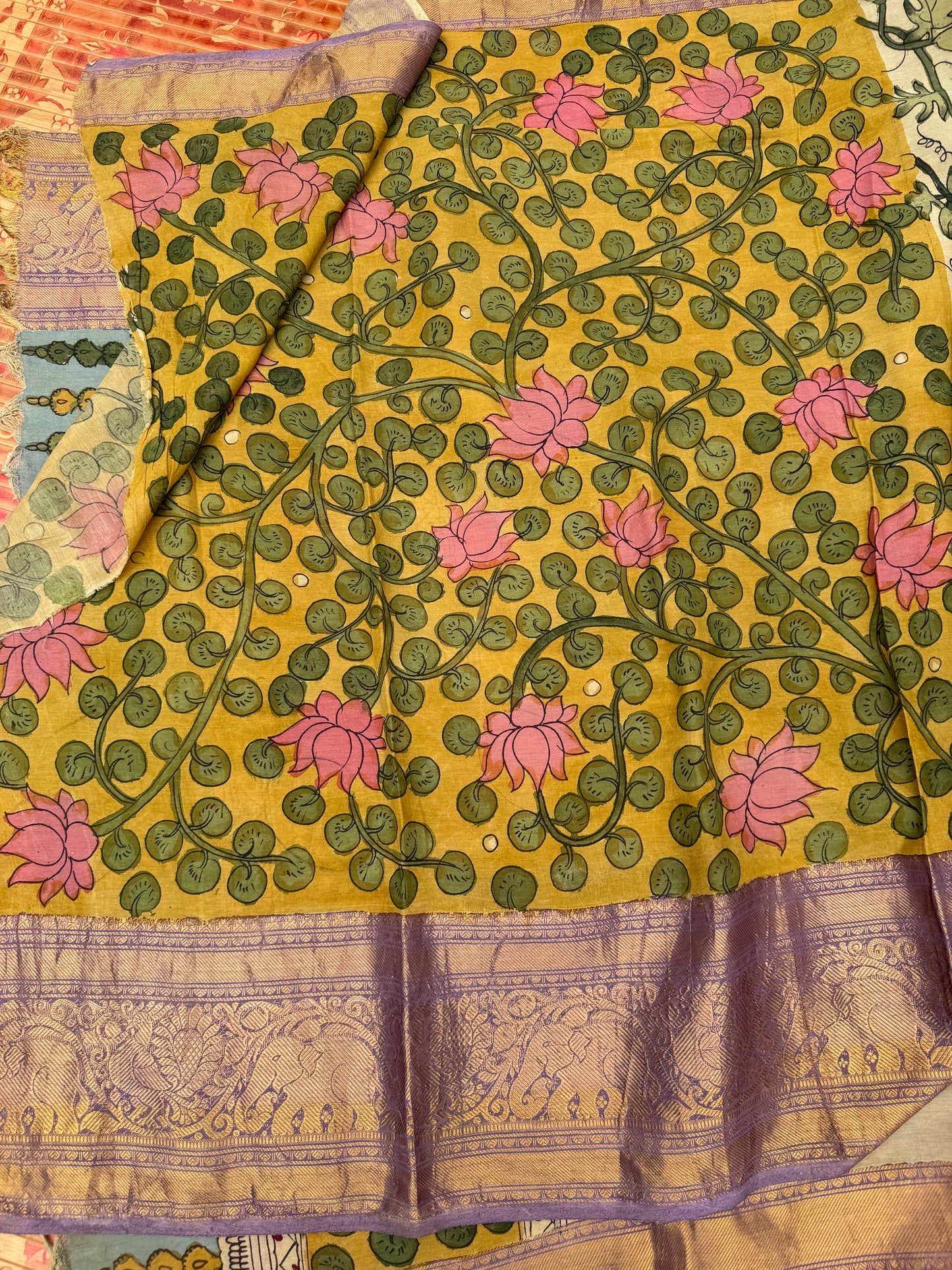 Silkcotton Penkalamkari Saree