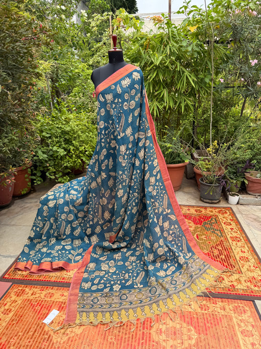 Silkcotton Penkalamkari Saree