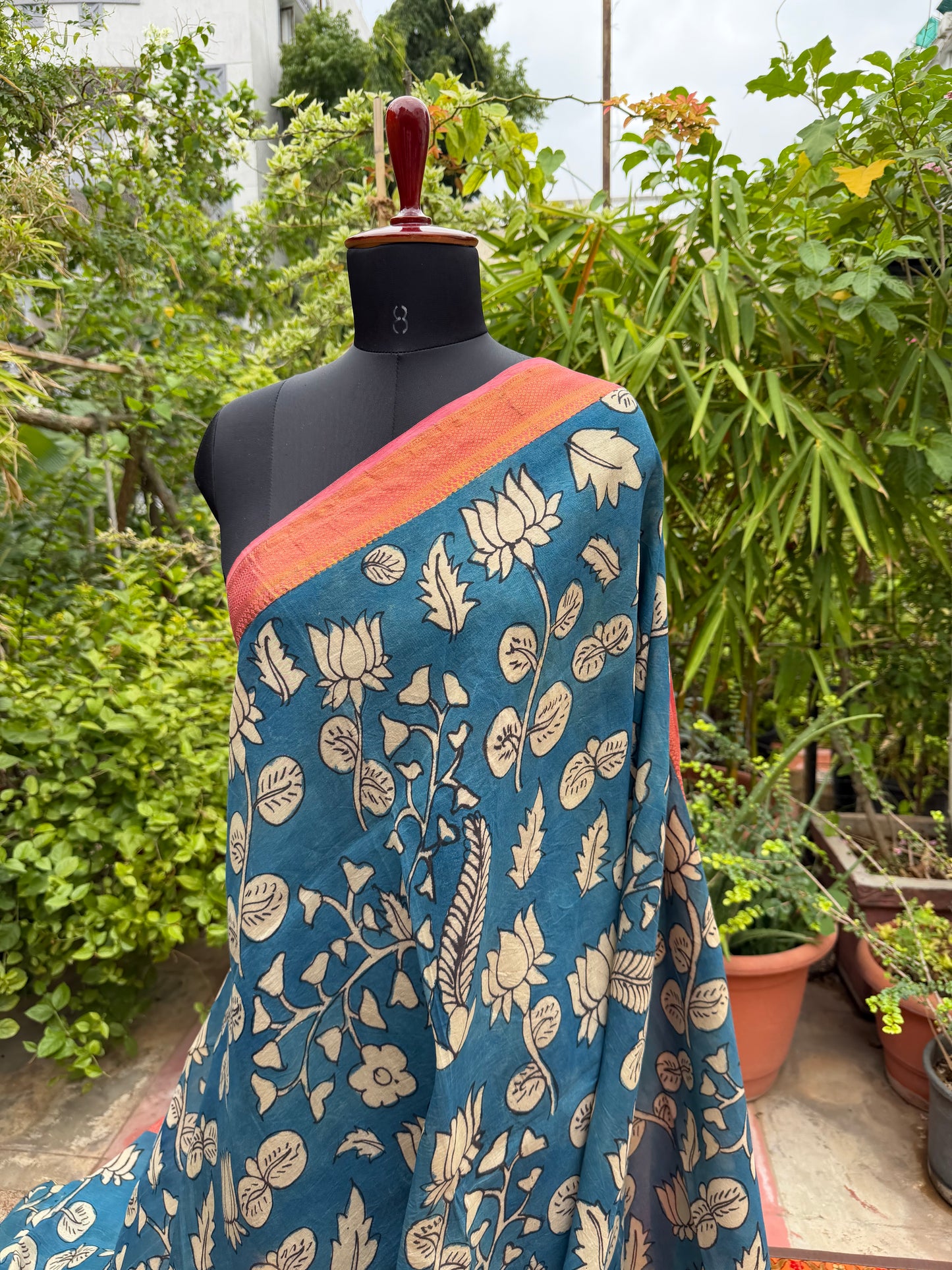 Silkcotton Penkalamkari Saree