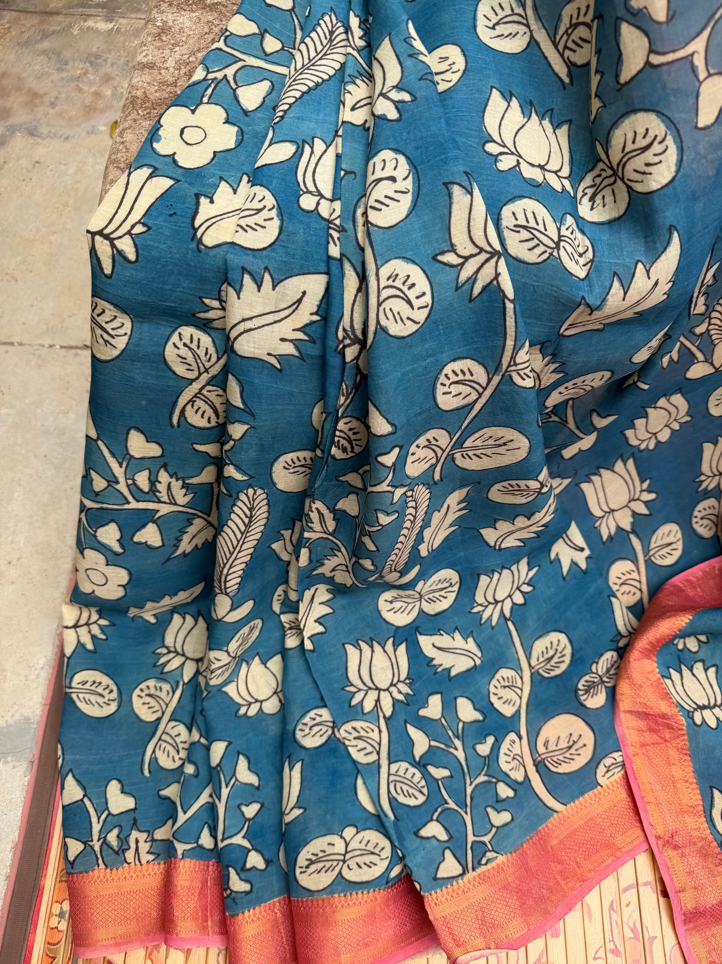Silkcotton Penkalamkari Saree