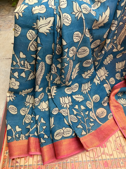 Silkcotton Penkalamkari Saree