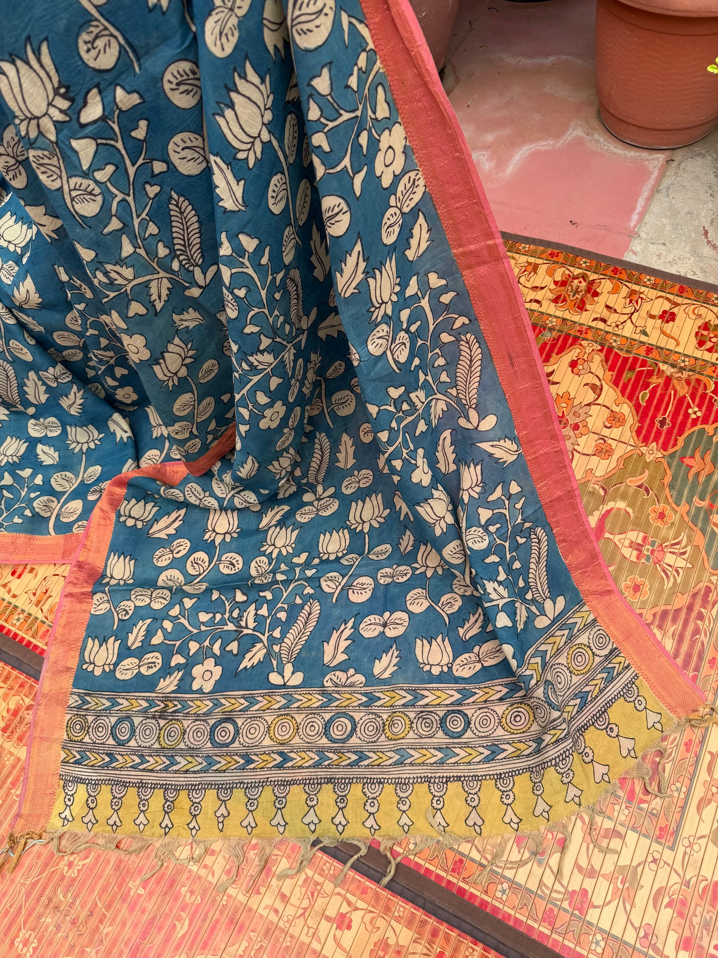Silkcotton Penkalamkari Saree