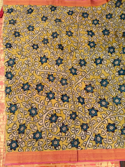 Silkcotton Penkalamkari Saree
