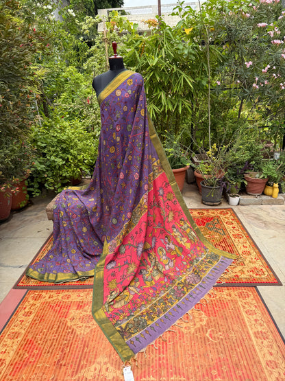 Silkcotton Penkalamkari Saree