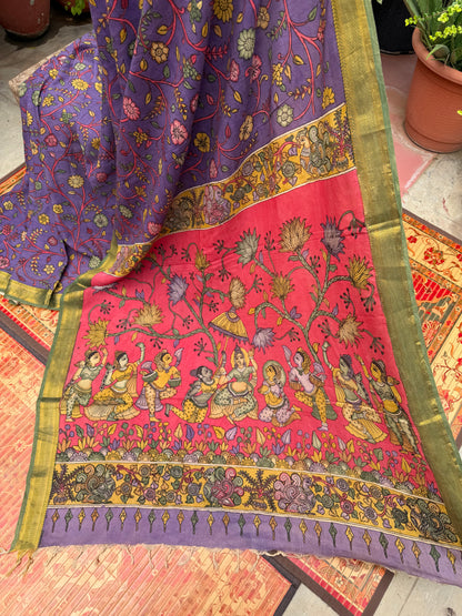 Silkcotton Penkalamkari Saree