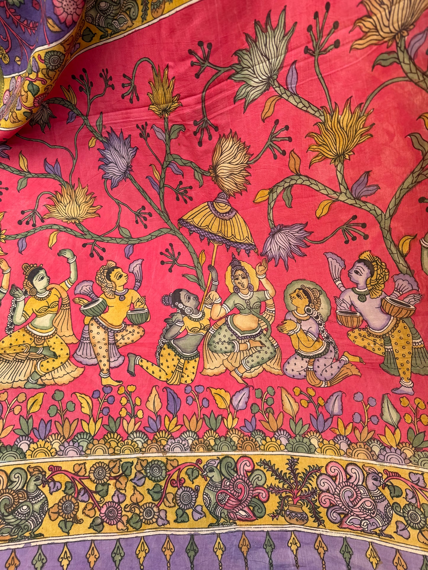 Silkcotton Penkalamkari Saree