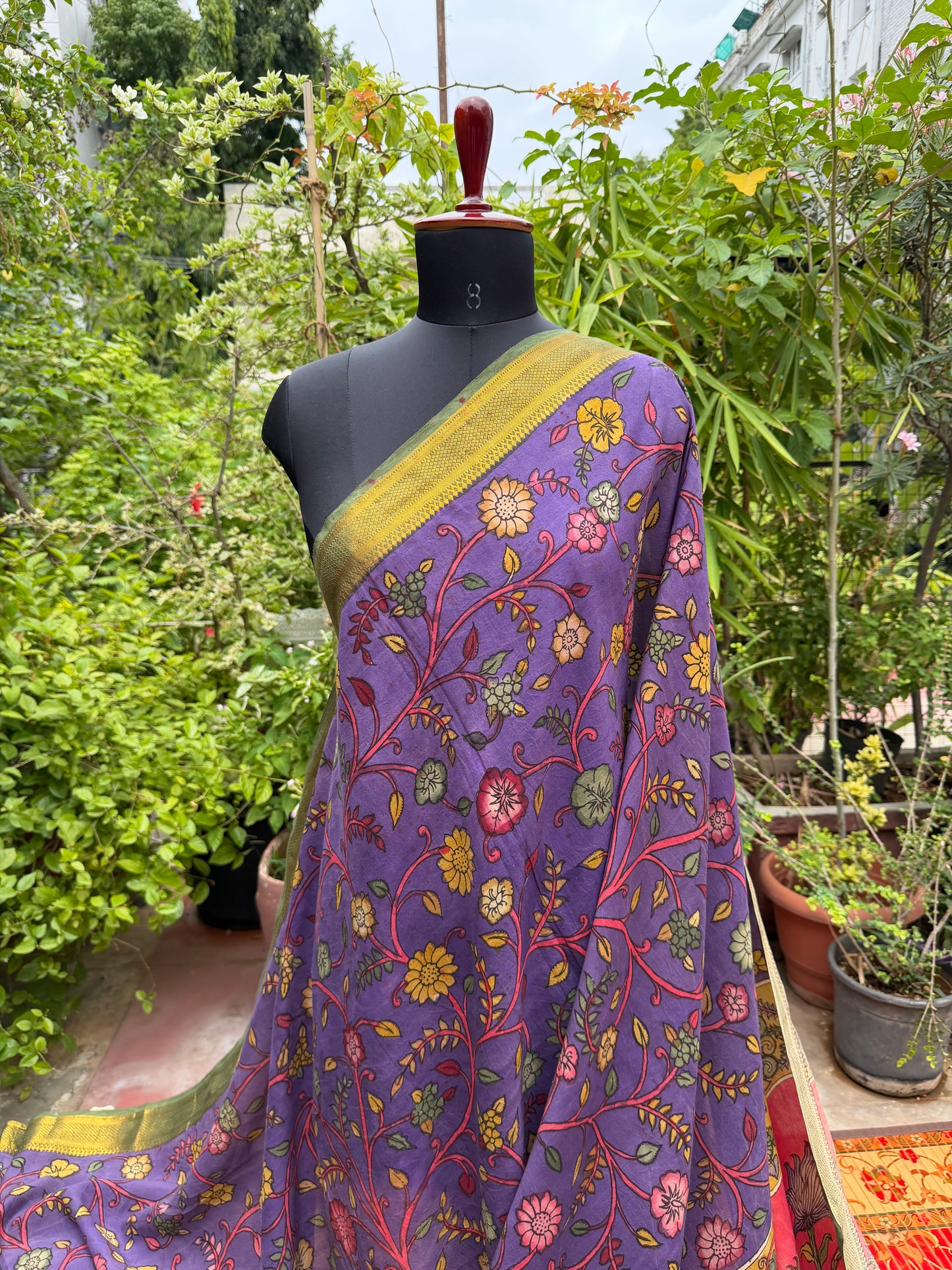 Silkcotton Penkalamkari Saree