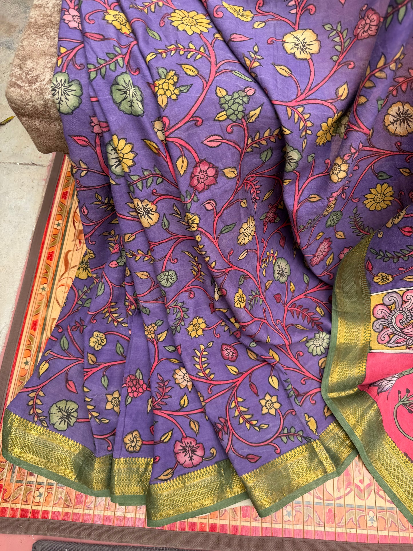 Silkcotton Penkalamkari Saree