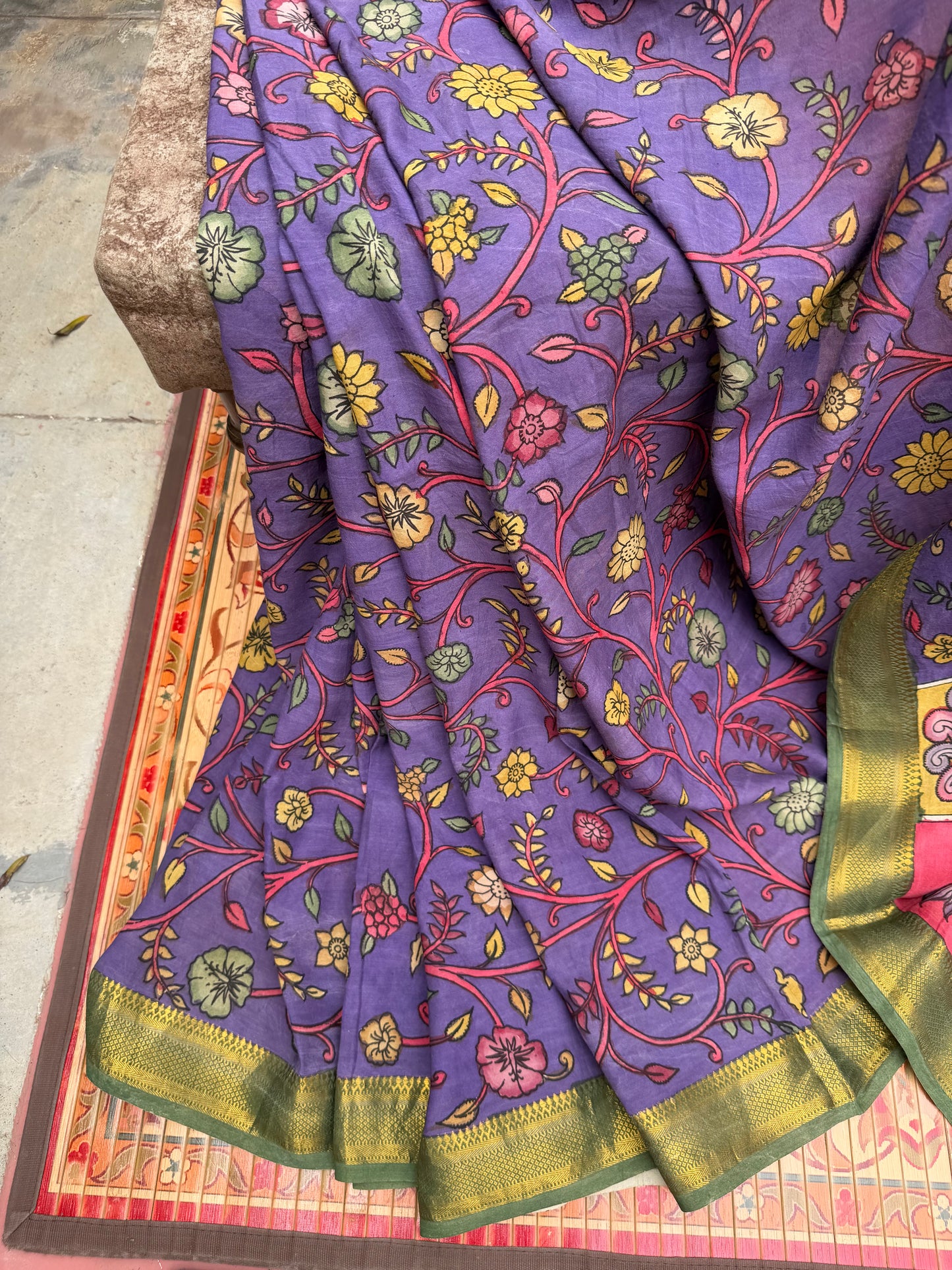 Silkcotton Penkalamkari Saree