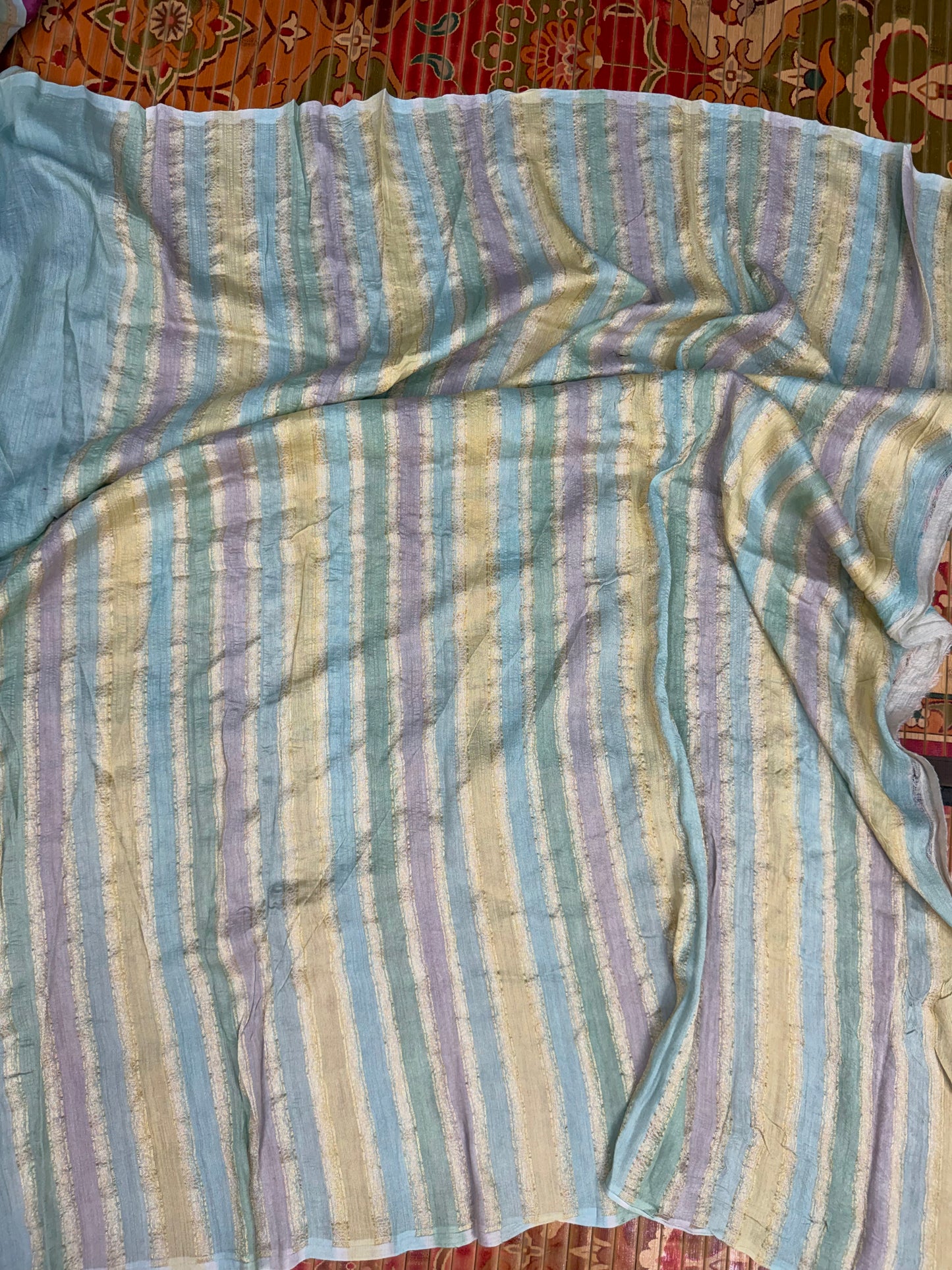 Pure Silk munga with hand stitched shibori Sarees