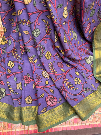 Silkcotton Penkalamkari Saree