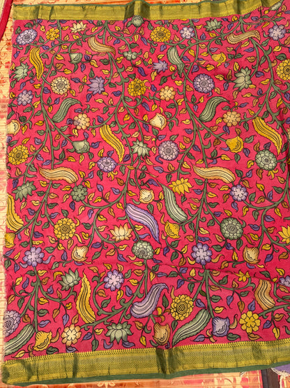 Silkcotton Penkalamkari Saree