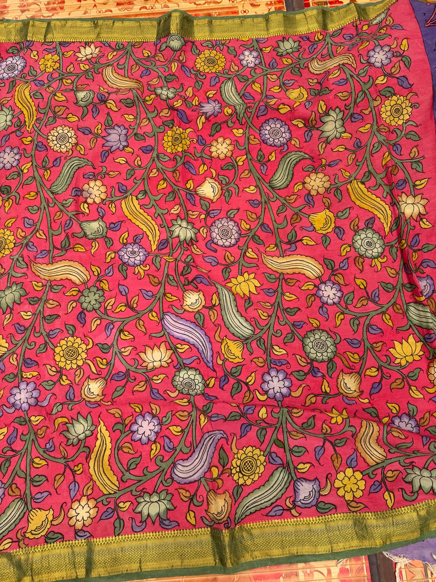 Silkcotton Penkalamkari Saree