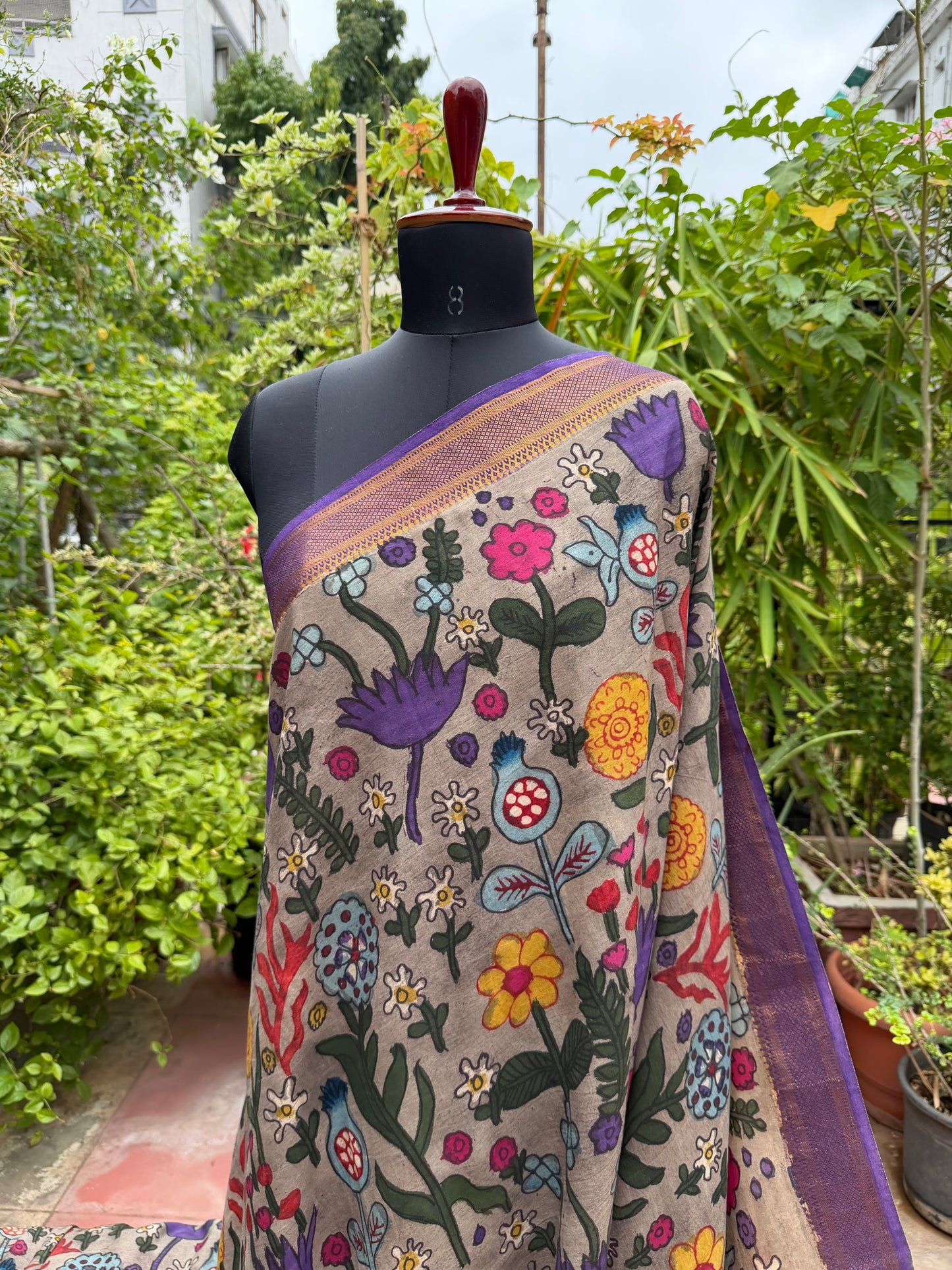 Silkcotton Penkalamkari Saree