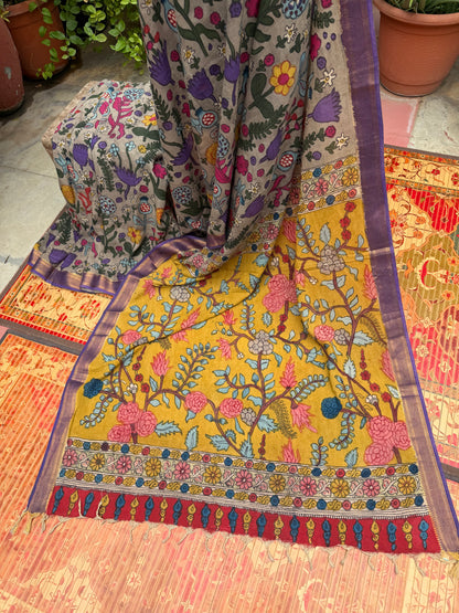 Silkcotton Penkalamkari Saree