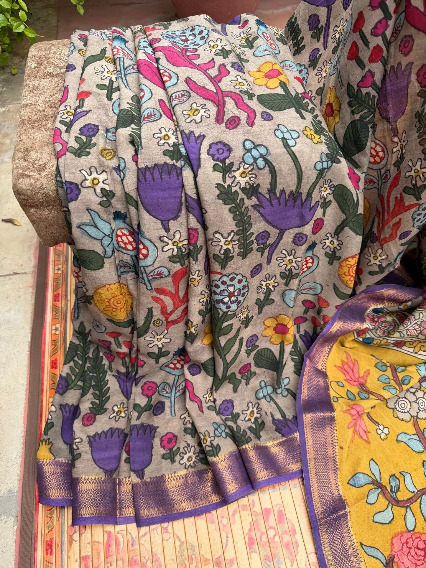 Silkcotton Penkalamkari Saree