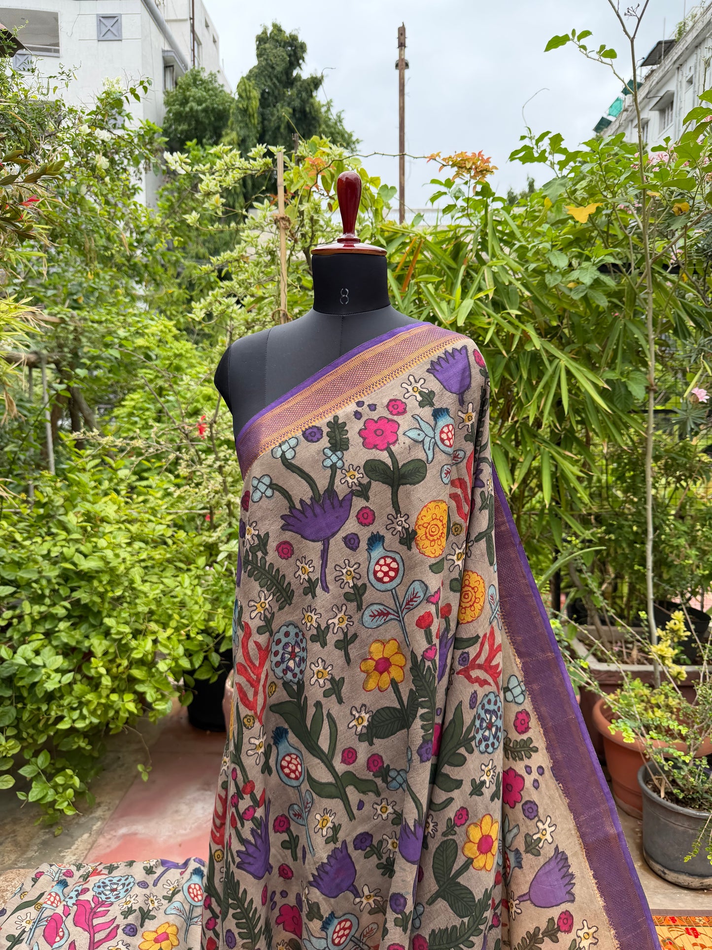 Silkcotton Penkalamkari Saree