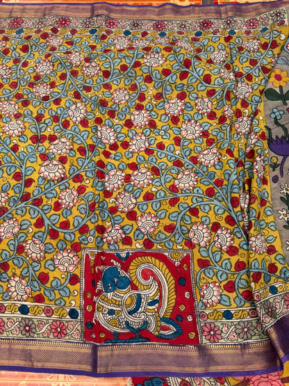 Silkcotton Penkalamkari Saree