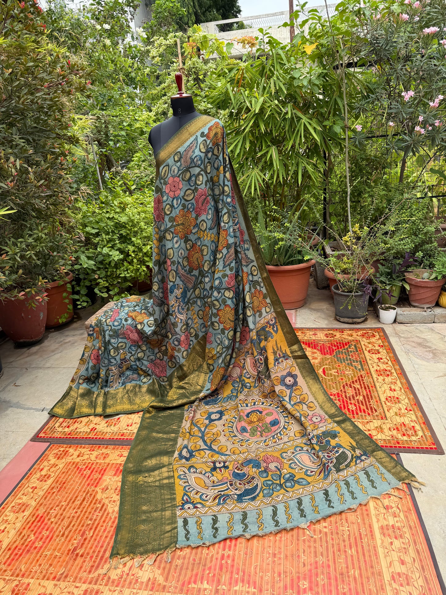 Silkcotton Penkalamkari Saree