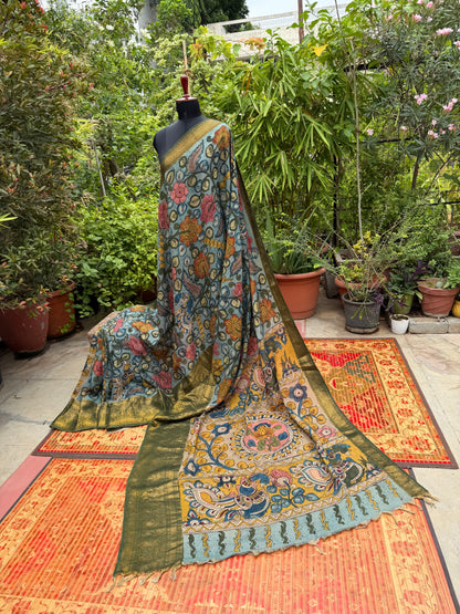 Silkcotton Penkalamkari Saree