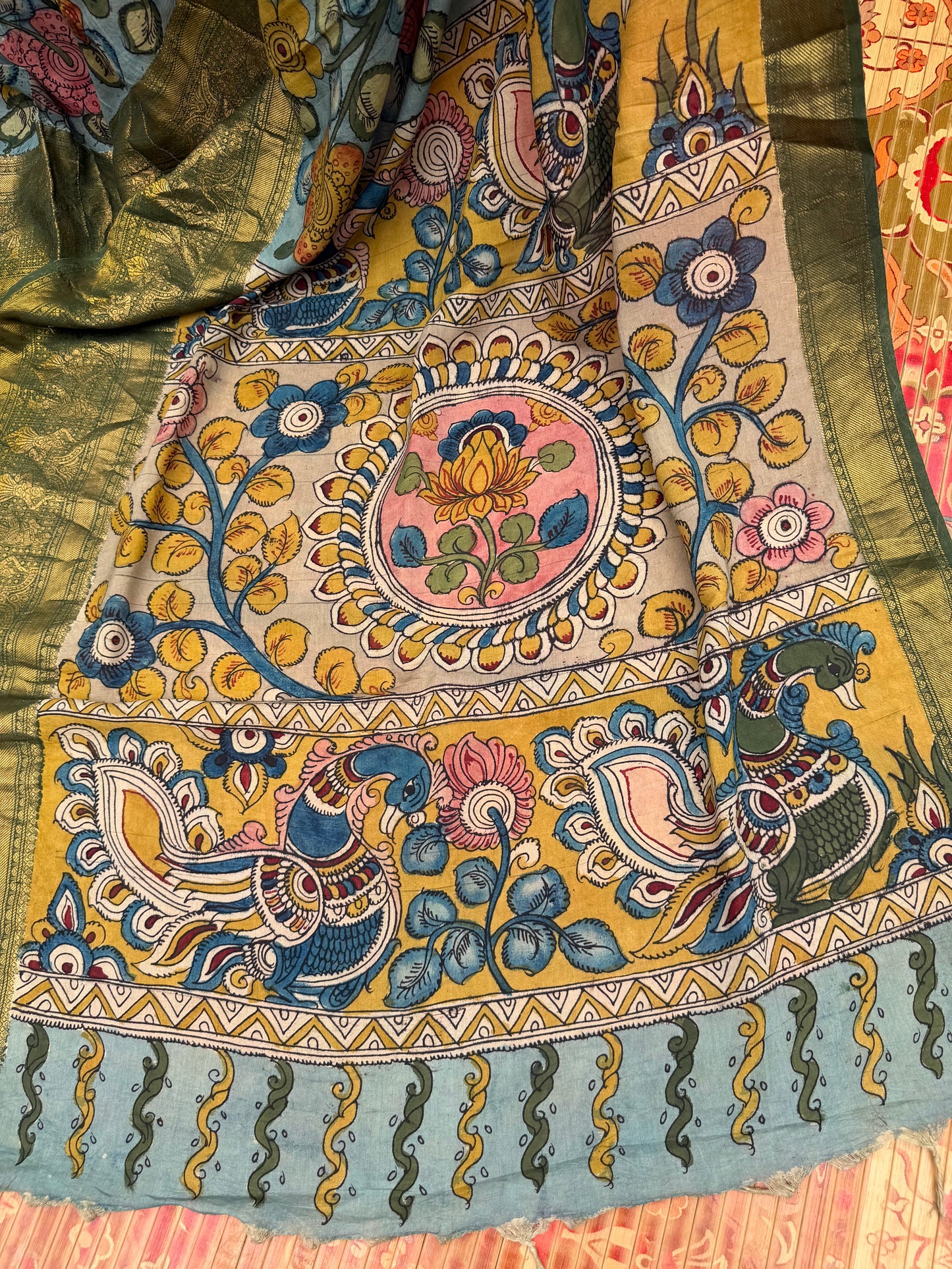 Silkcotton Penkalamkari Saree